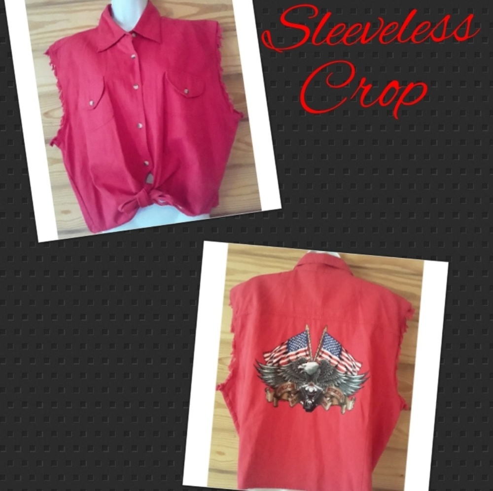 Sleeveless Denim Top